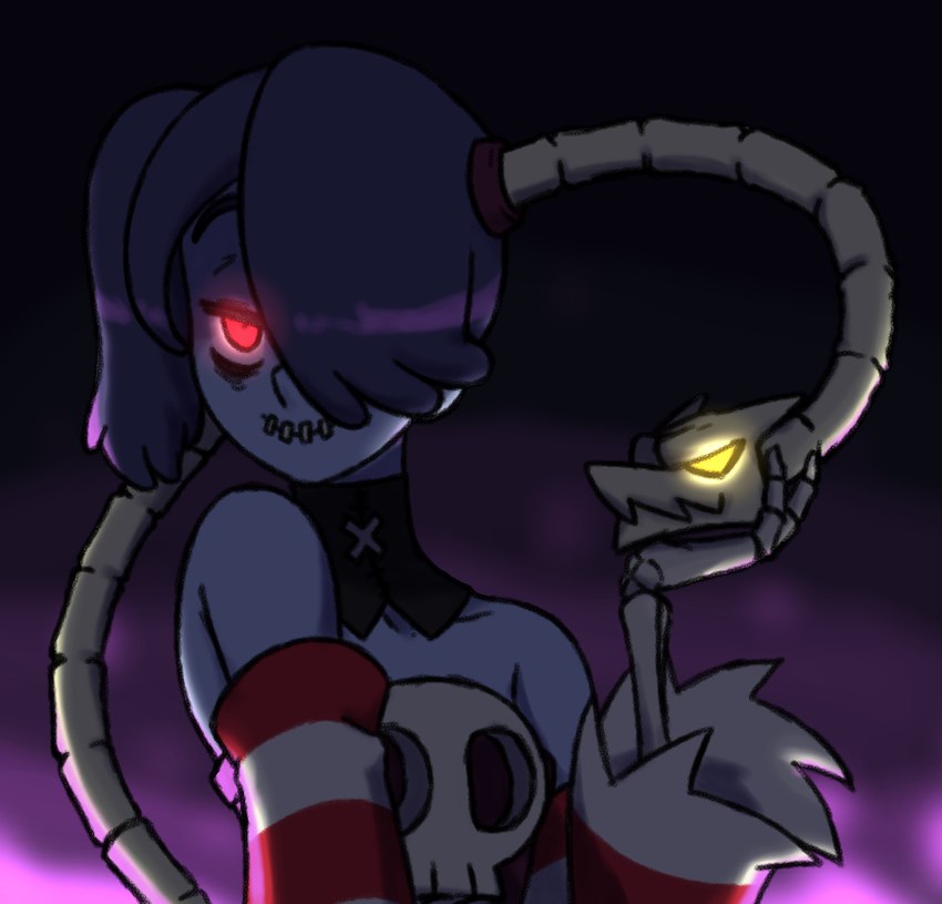 leviathan and squigly (skullgirls) created by rottedpaint