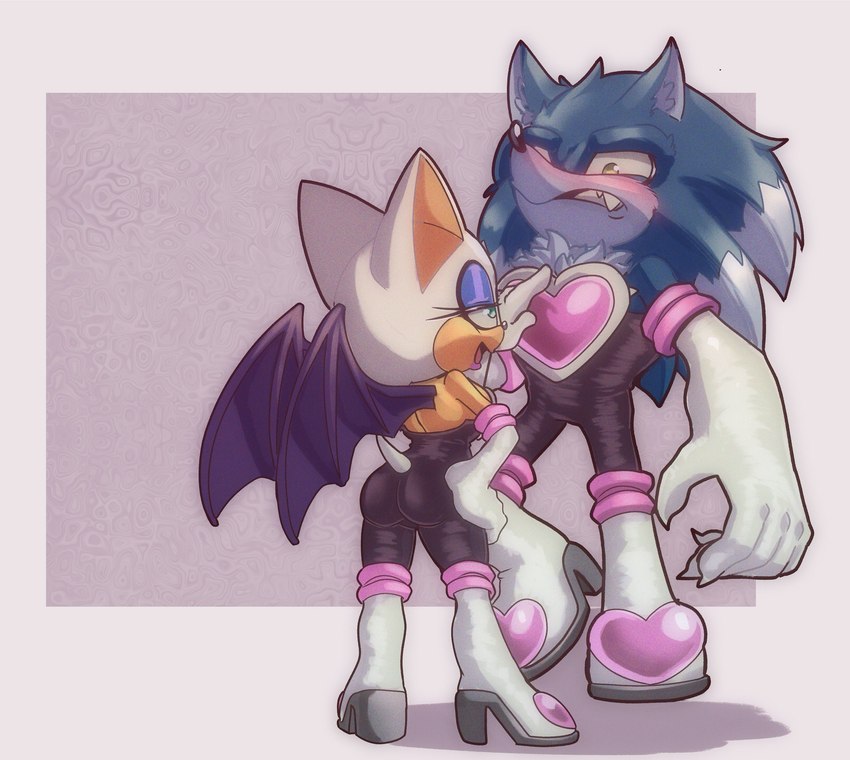 armwear blush boots butt clothed clothing cosplay costume crossdressing duo elbow_gloves fangs female flirting footwear gloves handwear high_heeled_boots high_heels legwear male shoes skinsuit teeth tight_clothing wings karl0 sega sonic_the_hedgehog_(series) sonic_unleashed rouge_the_bat sonic_the_hedgehog sonic_the_werehog bat eulipotyphlan hedgehog mammal werecreature wereeulipotyphlan werehog hi_res