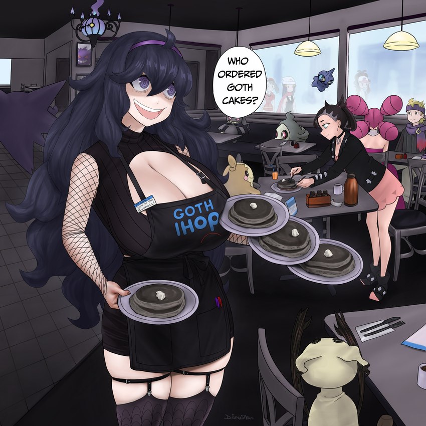 fantina, marnie, hilda, morty, dawn, and etc (goth ihop and etc) created by dismaidenart