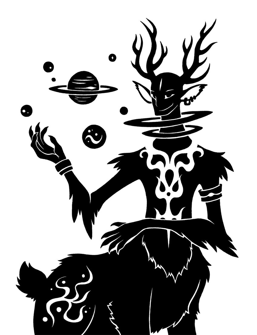 2_horns 5_claws 5_fingers alternate_form antlers arm_tuft armlet bracelet claws ear_piercing ear_ring elbow_tuft finger_claws fingers fur fur_tuft horn jewelry male neck_ring piercing planet planet_rings quadruped ring_piercing saturn_(planet) scut_tail short_tail shoulder_tuft silhouette simple_background solo standing tail taurification taurified tuft white_background sunnyclockwork scp_foundation scp-2845 deer deer_taur deity mammal mammal_taur taur 2015 black_and_white digital_drawing_(artwork) digital_media_(artwork) hi_res monochrome portrait three-quarter_portrait