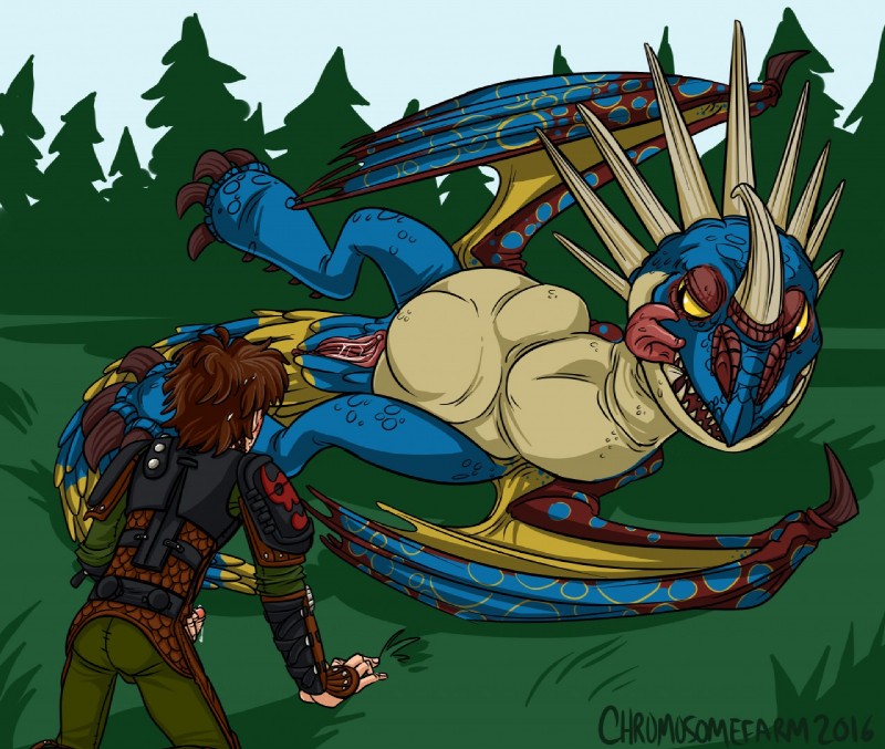 hiccup horrendous haddock iii and stormfly (how to train your dragon and etc) created by chromosomefarm