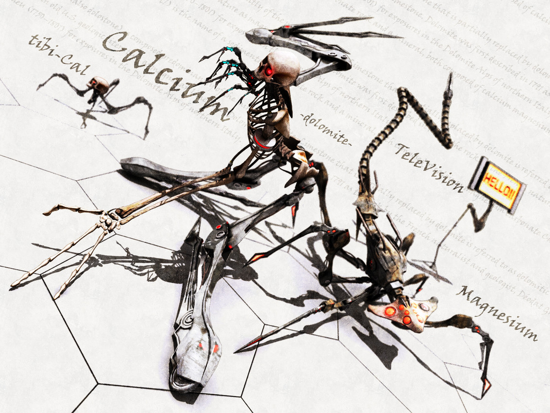 3_fingers 6_legs 8_eyes ambiguous_feral ambiguous_gender ambiguous_humanoid blade_arm bone dutch_angle feral fingers glowing glowing_eyes group long_fingers long_tail looking_at_viewer machine mechanical_arm mechanical_leg multi_eye multi_limb red_eyes rib_cage rust segmented_body segmented_tail skeleton skull tail text deino_(artist) deino_(modeler) calne_ca magnesium_(deino) rubidium_(deino) television_(deino) animated_skeleton arthropod humanoid robot robot_feral robot_humanoid undead waddling_head 2009 3d_(artwork) 4:3 autodesk_3ds_max_(artwork) character_name digital_media_(artwork) english_text full-length_portrait portrait female_(lore) male_(lore)