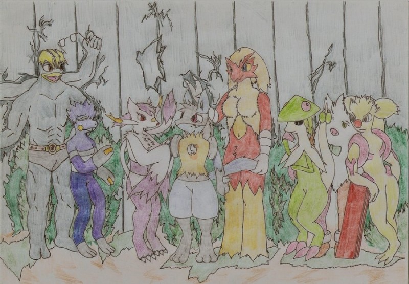 anthro breasts featureless_breasts female fungus group gym_leader hole_(anatomy) male mushroom plant pokemon_champion shrub smile tail transformation satoshi20 nintendo pokemon ash_ketchum brock_(pokemon) cilan_(pokemon) dawn_(pokemon) iris_(pokemon) max_(pokemon) may_(pokemon) misty_(pokemon) pokemon_trainer amphibian avian bird blaziken breloom canid canine croagunk dinosaur frog generation_1_pokemon generation_3_pokemon generation_4_pokemon generation_5_pokemon gurdurr lucario machamp mammal mienshao pokemon_(species) prehistoric_species primeape reptile scalie theropod traditional_media_(artwork)