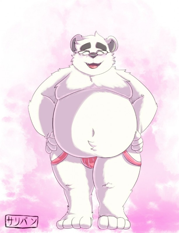 anthro belly blush clothing eyes_closed fur humanoid_hands jockstrap male moobs navel overweight overweight_anthro overweight_male solo teeth tongue underwear white_body white_fur guacamolesenpai inushishigami mouse_sully bear mammal polar_bear ursine 2019 hi_res