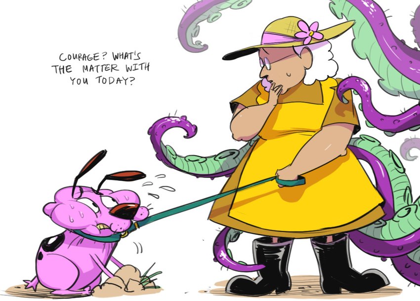 courage the cowardly dog and muriel bagge (courage the cowardly dog and etc) created by c2ndy2c1d and junkmixart