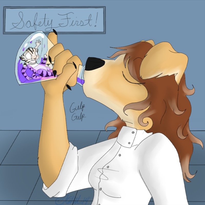 anthro beverage duo erlenmeyer_flask extreme_size_difference eyes_closed female female_pred food inside laboratory laboratory_equipment laboratory_glassware male microfauna open_mouth roughcollie scientific_instrument scientist size_difference soft_vore vore wide_eyed felisrandomis leo-leonal sofia_fluttertail canid canine canis collie domestic_cat domestic_dog felid feline felis herding_dog mammal pastoral_dog rough_collie sheepdog 1:1 digital_media_(artwork)