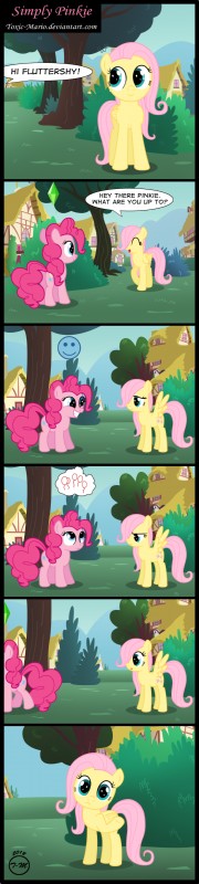 fluttershy and pinkie pie (friendship is magic and etc) created by toxic-mario