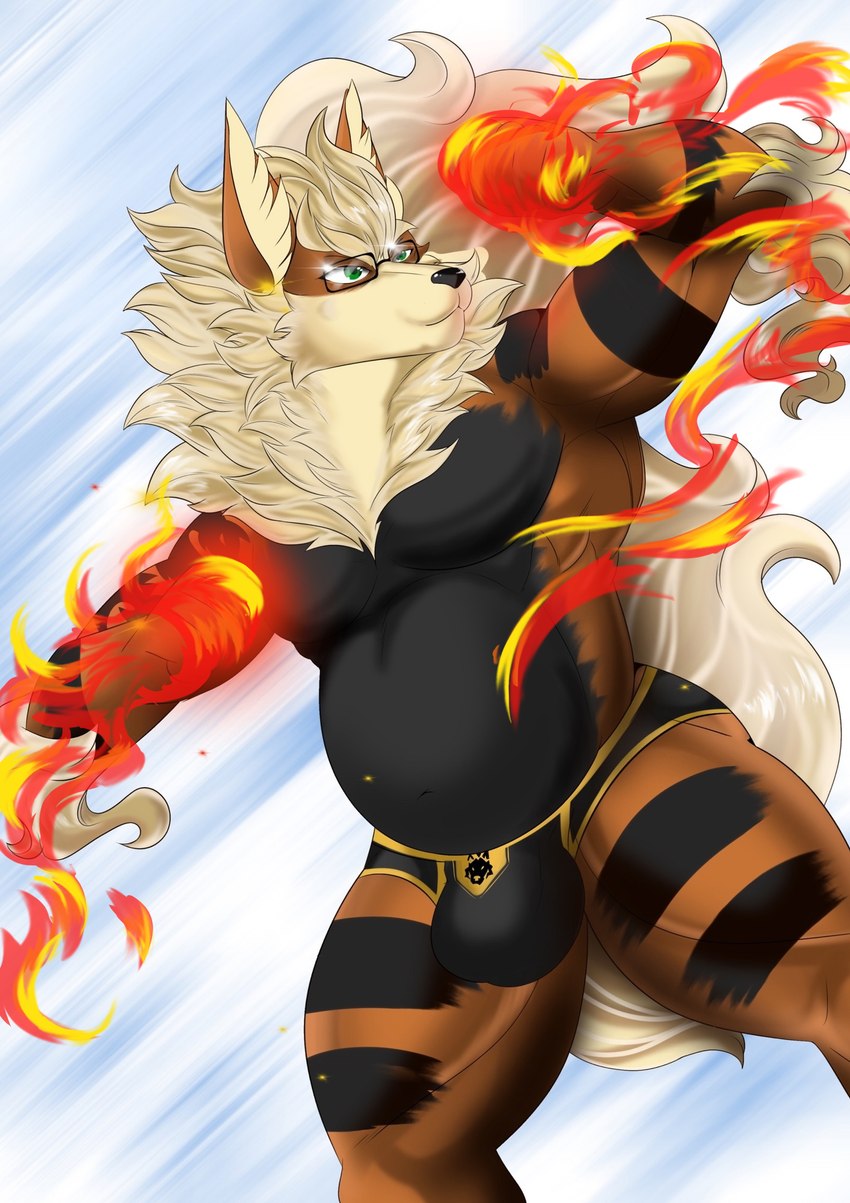 anthro boxing clothing em90150em eyewear fire fireball glass glasses jockstrap male off sale slightly_chubby solo sport underwear checkhoff nintendo pokemon rogue_fang emarcanine flamme arcanine generation_1_pokemon pokemon_(species) digital_media_(artwork) hi_res