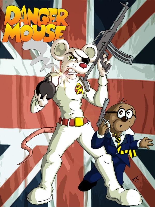 anthro belt bomb brown_body brown_fur clothed clothing duo explosives eye_patch eyewear footwear fur glasses gun looking_at_viewer male necktie ranged_weapon rifle shoes suit teeth union_jack weapon white_body white_fur unknown_artist danger_mouse_(series) danger_mouse ernest_penfold cricetid hamster mammal mouse murid murine rodent hi_res