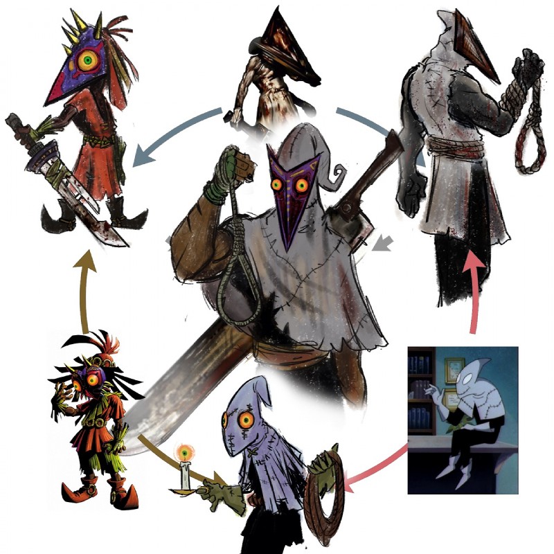 for_a_head fusion great_knife_(silent_hill) group hexafusion majora's_mask_(item) male mask melee_weapon noose not_furry reference_image rope screencap sword weapon skyserpent freakazoid! konami majora's_mask nintendo silent_hill the_legend_of_zelda candlejack majora pyramid_head skull_kid_(character) humanoid mammal monster monstrous_humanoid object_head skull_kid_(species) 1:1 crossover hi_res official_art