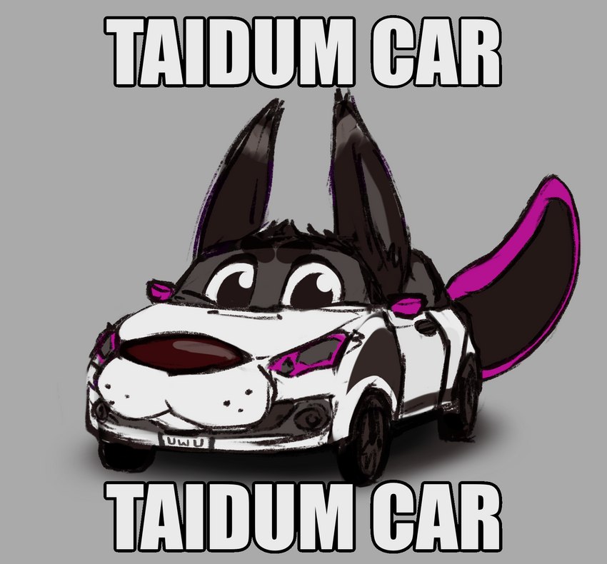 ambiguous_gender axolotl_tail brown_ears brown_nose brown_tail car license_plate looking_at_viewer machine motor_vehicle pink_tail simple_background solo tail toony_car uwu vehicle white_body torrn thanos_car living_car living_machine living_vehicle taidum hi_res meme smaller_version_at_source