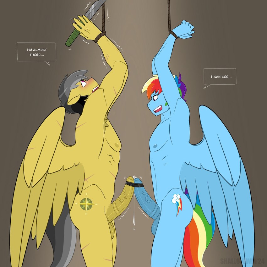 daring do and rainbow dash (friendship is magic and etc) created by shallowwin