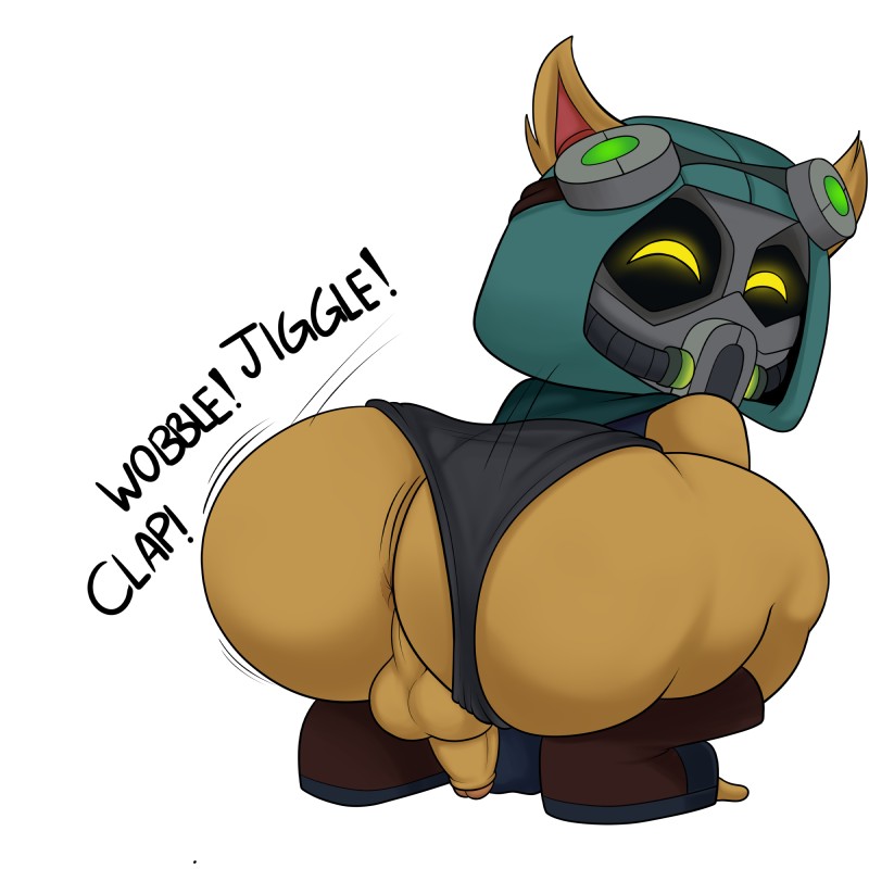 anus balls big_butt bottom_heavy butt clothed clothing crossdressing genitals male panties penis presenting presenting_hindquarters short solo teapot_(body_type) twerking underwear blackwhiplash league_of_legends riot_games tencent omega_squad_teemo teemo_(lol) yordle 1:1 absurd_res hi_res