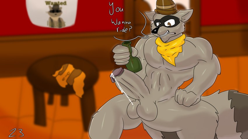 anthro bar genitals humanoid_genitalia humanoid_penis male nude penis solo time_travel wild_west loneywolfboy122 playstation sly_cooper_(series) sony_corporation sony_interactive_entertainment sucker_punch_productions tennessee_kid_cooper mammal procyonid raccoon 16:9 4k absurd_res hi_res widescreen