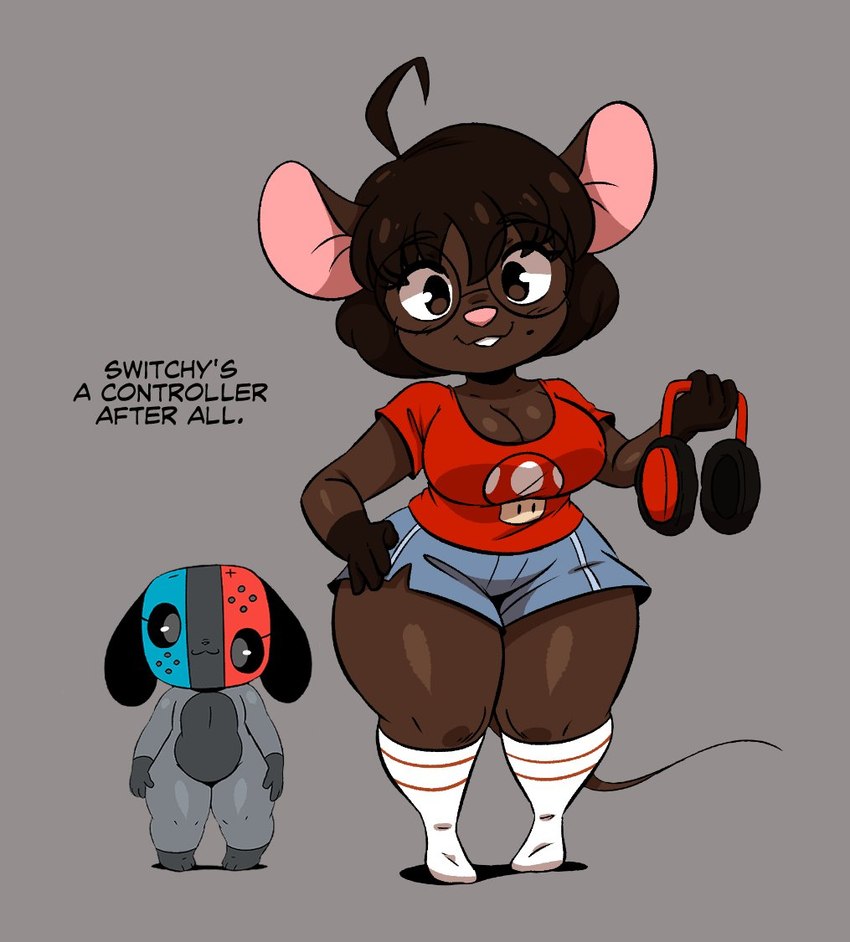 gwen martin, switch dog, and switchy (nintendo switch and etc) created by joaoppereiraus