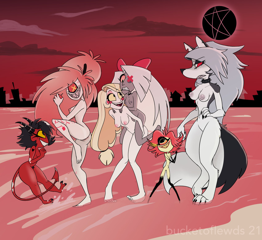 cherri bomb, millie, niffty, vaggie, loona, and etc (hazbin hotel and etc) created by bucketoflewds