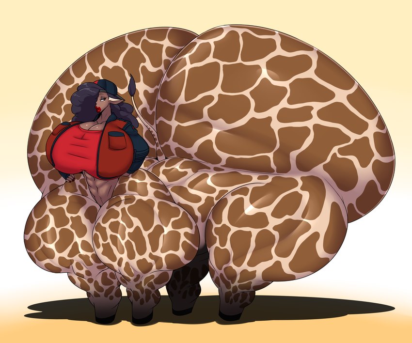 big_breasts big_butt breasts butt cleavage clothed clothing female huge_butt huge_thighs hyper hyper_butt hyper_thighs quadruped thick_thighs ber00 giraffe giraffe_taur giraffid giraffid_taur humanoid_taur mammal mammal_taur taur 6:5 absurd_res hi_res