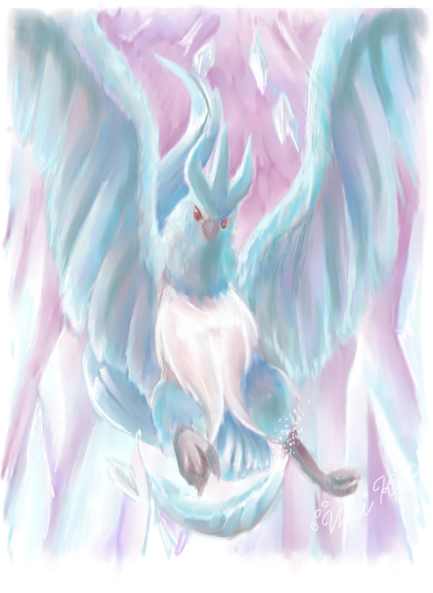 ambiguous_gender beak feathered_wings feathers feet feral pose red_eyes solo tail tail_feathers talons text toes white_text wings umikit nintendo pokemon articuno generation_1_pokemon legendary_pokemon pokemon_(species) 2012 absurd_res artist_name digital_media_(artwork) english_text hi_res