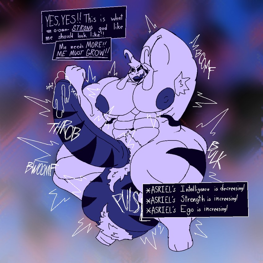 asriel dreemurr (undertale (series) and etc) created by felineflustered