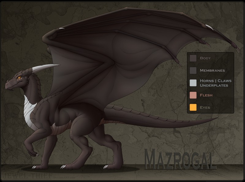 black_body black_scales claws feral horn membrane_(anatomy) membranous_wings scales solo standing tail wings jewel-thief european_mythology mythology dragon mythological_creature mythological_scalie scalie western_dragon 2016 absurd_res digital_media_(artwork) hi_res