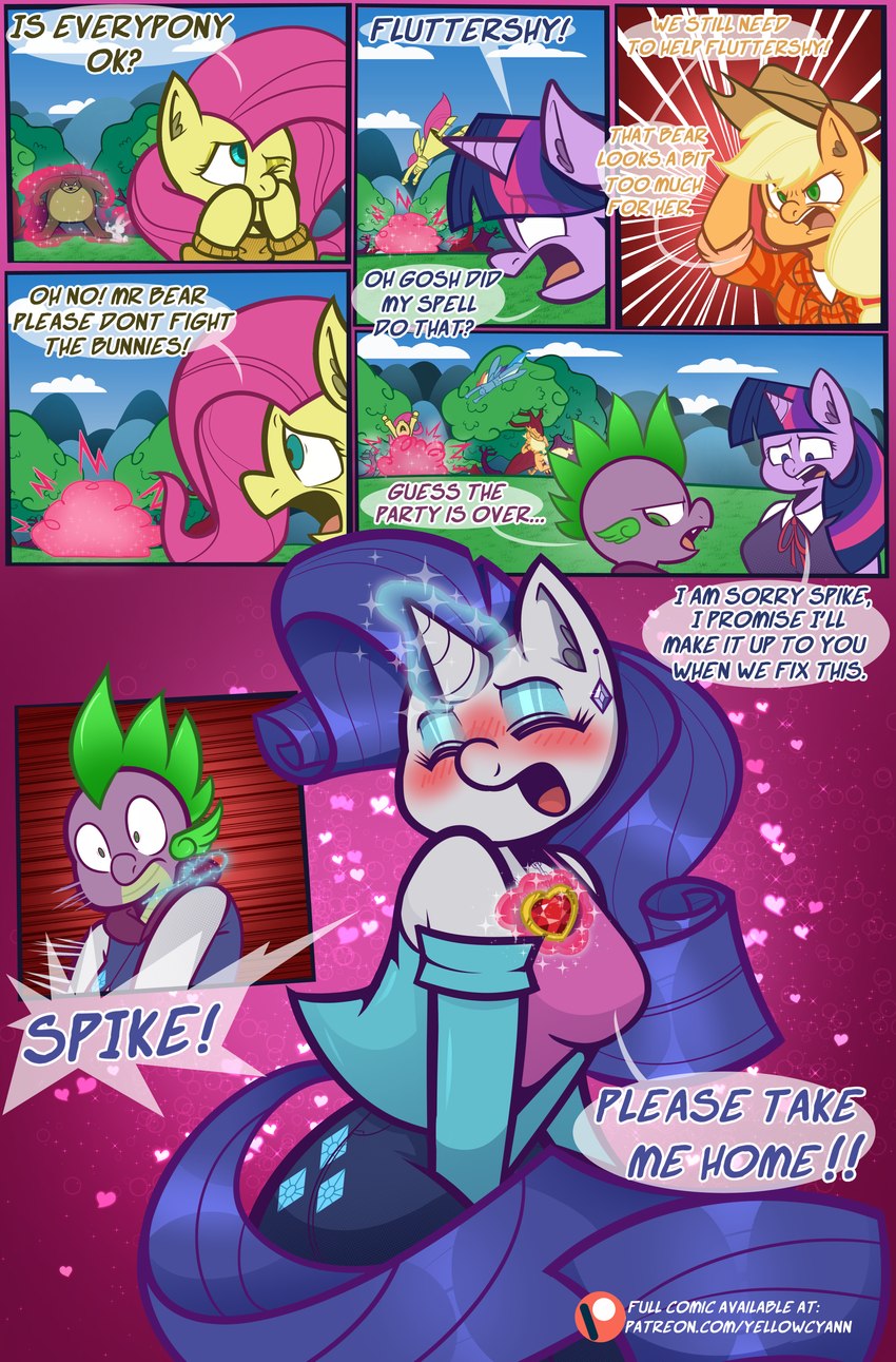 anthro aphrodisiac aroused dialogue female group horn magic male male/female text wings yellowcyann friendship_is_magic hasbro my_little_pony mythology applejack_(mlp) fluttershy_(mlp) rainbow_dash_(mlp) rarity_(mlp) spike_(mlp) twilight_sparkle_(mlp) dragon equid equine horse mammal mythological_creature mythological_equine mythological_scalie pegasus pony scalie unicorn absurd_res comic english_text hi_res url