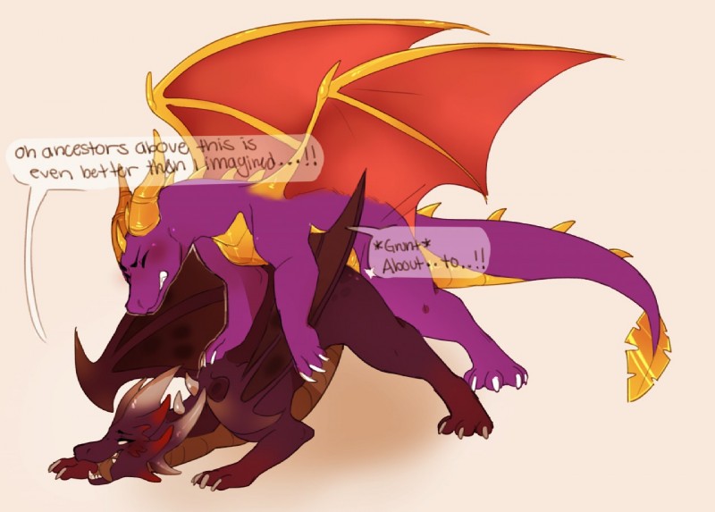 malefor and spyro (the legend of spyro and etc) created by pandx