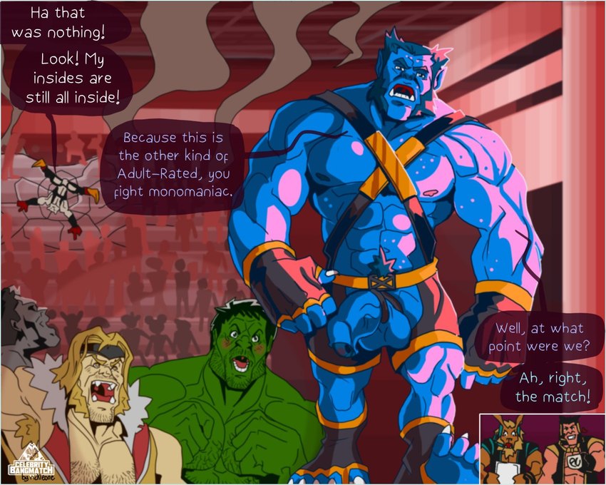 sabretooth, thokk, colossus, beast, bruce banner, and etc (invincible (tv series) and etc) created by rickleone