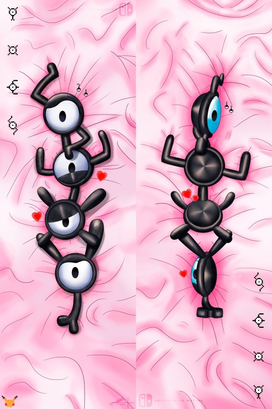 1_eye bed bedroom_eyes black_body black_eyes conjoined dakimakura embarrassed eyelashes female furniture glistening group half-closed_eyes inviting looking_at_viewer lying metallic_body multi_eye narrowed_eyes not_furry pose presenting seductive sprite text znhc nintendo pokemon fan_character yxes custom_unown_form eye_creature generation_2_pokemon generation_3_pokemon letter_creature pokemon_(species) unown_! unown_(pokemon) unown_? unown_e unown_s unown_x unown_y 2016 2:3 absurd_res character_cipher dakimakura_design digital_media_(artwork) english_text hi_res pinup translated unown_text