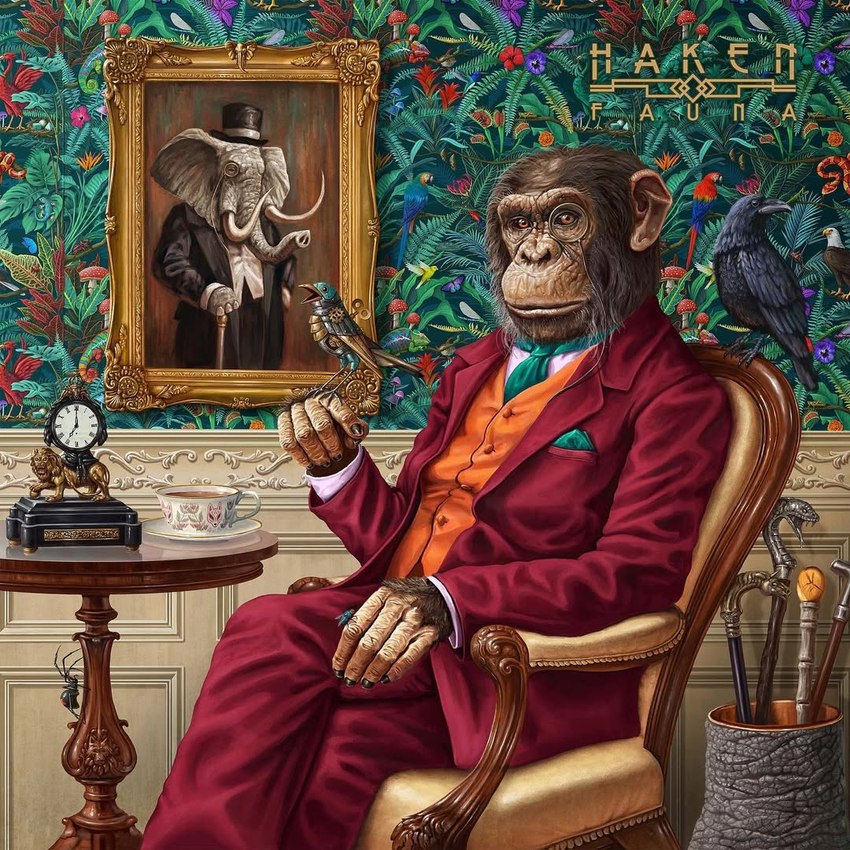 ambiguous_gender anthro black_clothing black_suit cane chair clock clothing container cup end_table eyewear feral furniture green_necktie group hat headgear headwear holding_partner machine monocle necktie on_chair orange_clothing orange_topwear orange_vest painting picture_frame plant red_clothing red_suit sitting sitting_on_chair solo_focus suit table tea_cup top_hat topwear vest dan_goldsworthy haken_(band) jurassic_park universal_studios ape arachnid araneomorph arthropod avian bird black_widow_spider chimpanzee corvid corvus_(genus) elephant elephantid fly_(animal) haplorhine insect mammal mosquito oscine pan_(genus) passerine primate proboscidean raven robot spider theridiid widow_spider 1:1 2022 album_cover cover