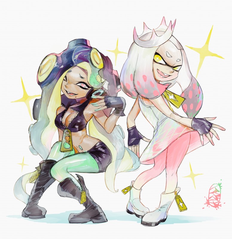 marina, off the hook, and pearl (nintendo and etc) created by 卜尔q