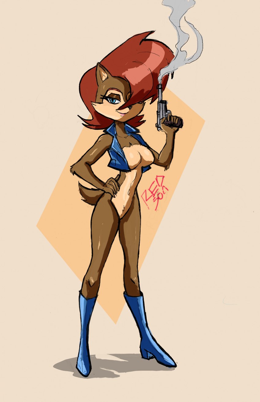 sally acorn (sonic the hedgehog (archie) and etc) created by the red son