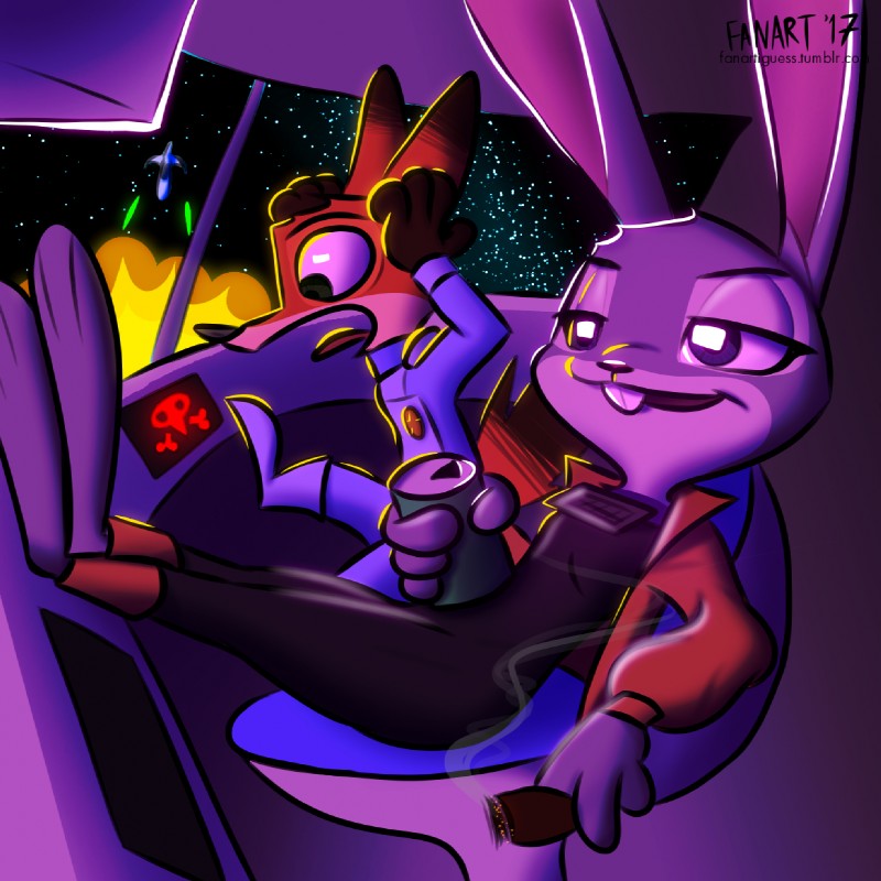 judy hopps and nick wilde (zootopia and etc) created by fanartiguess