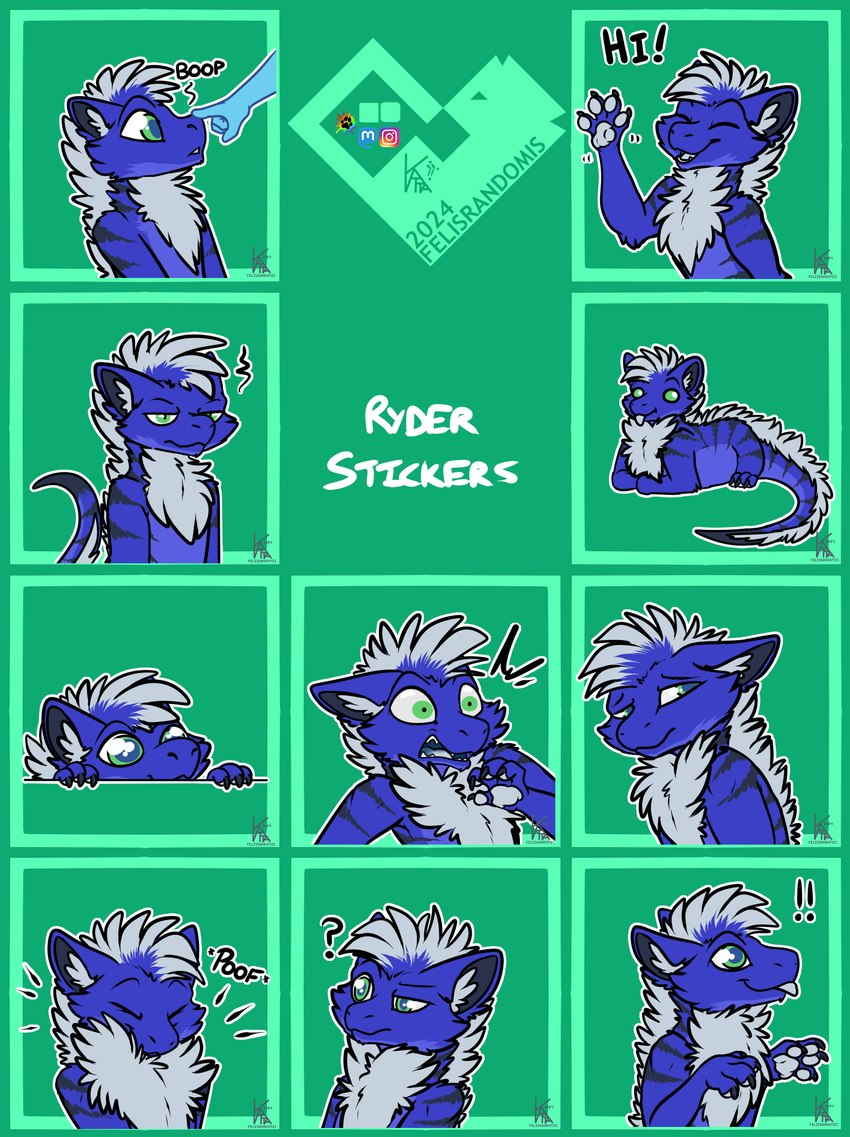 blep claws fur loaf looking_aside lying male neck_tuft on_front open_mouth smile sticker_pack tongue tongue_out tuft wave felisrandomis mythology dragon furred_dragon furred_scalie mythological_creature mythological_scalie scalie wingless_dragon hi_res