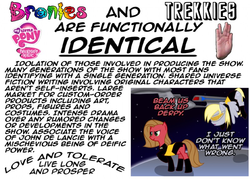 blonde_hair brown_hair duo feathered_wings feathers female feral floating flying grey_body grey_feathers hair humor moon quadruped space spacecraft star tail text the_truth vehicle wall_of_text what wings unknown_artist ask_pun friendship_is_magic hasbro my_little_pony mythology star_trek derpy_hooves_(mlp) fan_character pun_pony earth_pony equid equine horse mammal mythological_creature mythological_equine pegasus pony 2013 comic english_text