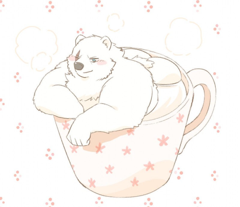 anthro beverage blue_eyes blush butt fur male scar slightly_chubby solo water white_body white_fur 00makumakuma00 kumao sdorica crushfang_(sdorica_sunset) bear mammal polar_bear ursine 2019