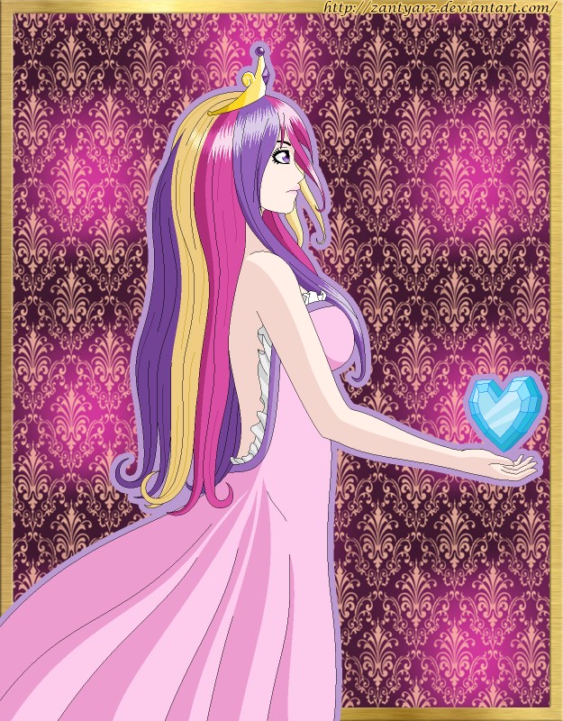 alternate_species backless_clothing backless_dress big_breasts breasts clothing dress female humanized not_furry pink_clothing pink_dress solo zantyarz friendship_is_magic hasbro my_little_pony princess_cadance_(mlp) human mammal hi_res