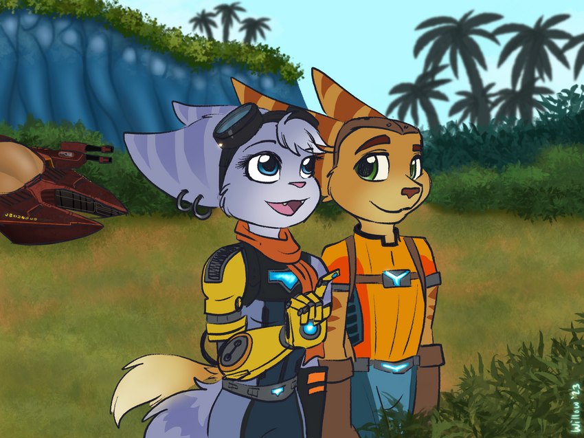 ratchet and rivet (sony interactive entertainment and etc) created by littlelombaxart