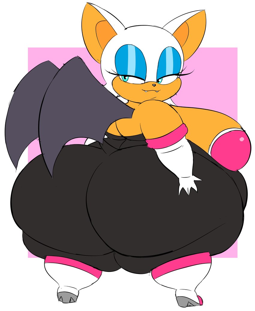 rouge the bat (sonic the hedgehog (series) and etc) created by spaghettiz