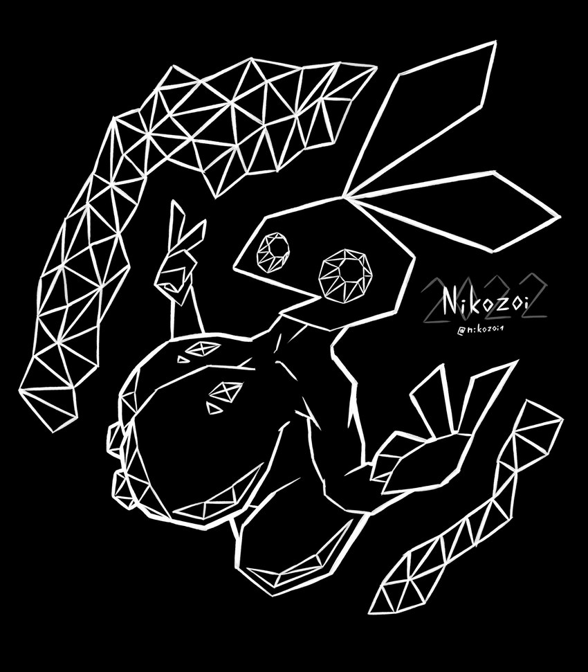 anthro big_breasts breasts female huge_breasts looking_at_viewer low_poly polygons smile solo thick_thighs vector white_line_art nikozoi vib-ribbon vibri humanoid lagomorph leporid mammal rabbit absurd_res colored_line_art hi_res monochrome