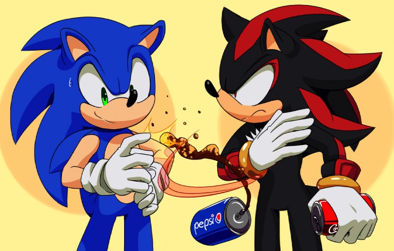 shadow the hedgehog and sonic the hedgehog (sonic the hedgehog (series) and etc) created by myly14