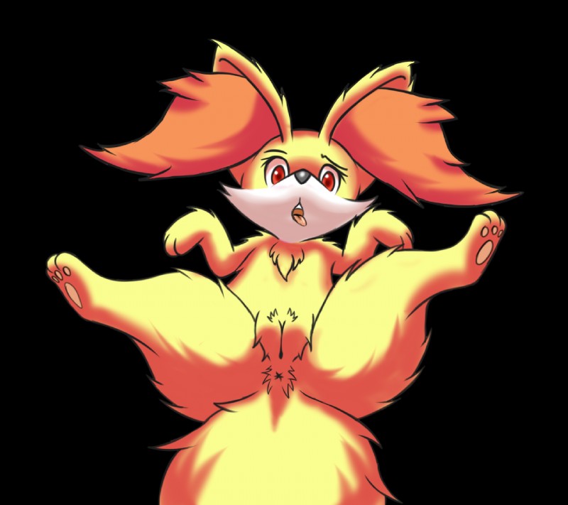 anus chest_tuft feet female feral front_view fur genitals hindpaw inner_ear_fluff looking_at_viewer lying on_back open_mouth pawpads paws pussy red_eyes simple_background solo spread_legs spreading tongue tongue_out transparent_background tuft raxmon nintendo pokemon canid canine fennekin generation_6_pokemon mammal pokemon_(species) 2015 alpha_channel