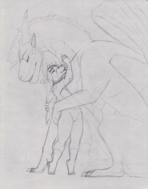 anthro breasts crystal duo female feral gloves_(marking) hair hallmark_moment hand_on_hip hand_on_neck happy horn hug infinity_symbol larger_feral larger_male leg_markings long_hair male male/female mane markings nude size_difference smaller_anthro socks_(marking) symbol wings diablito_(artist) mythology infinite sasha_vo'rel sliv'oth canid canine dragon fox mammal mythological_creature mythological_scalie scalie 2016 black_and_white graphite_(artwork) hi_res monochrome sketch traditional_media_(artwork)