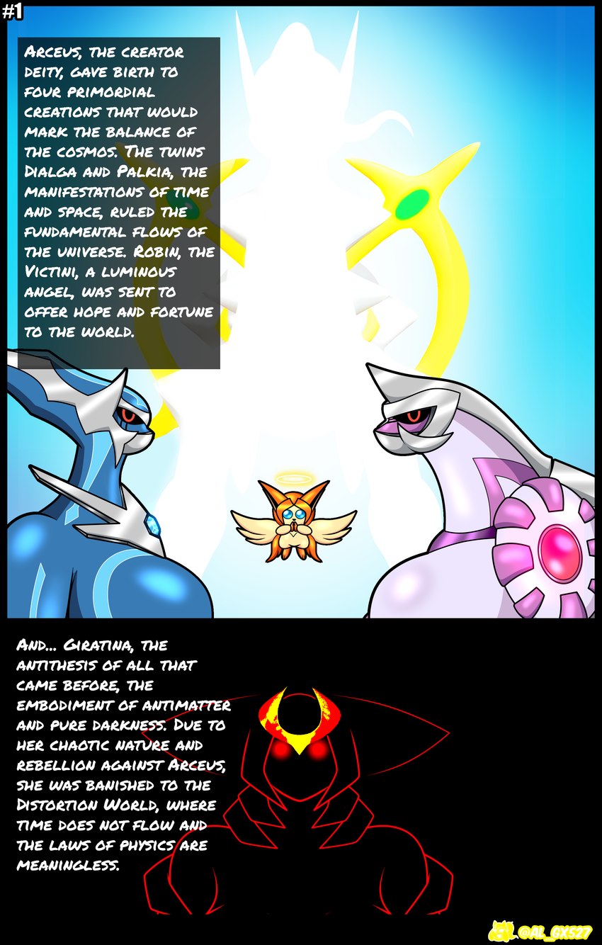 anthro blue_body female hair heaven male orange_body orange_hair purple_body shadow text wings al_gx nintendo pokemon robin_(hazby) dialga generation_4_pokemon generation_5_pokemon giratina legendary_pokemon palkia pokemon_(species) victini absurd_res comic english_text hi_res story