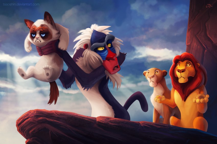 mufasa, rafiki, sarabi, and tardar sauce (the lion king and etc) created by tsaoshin