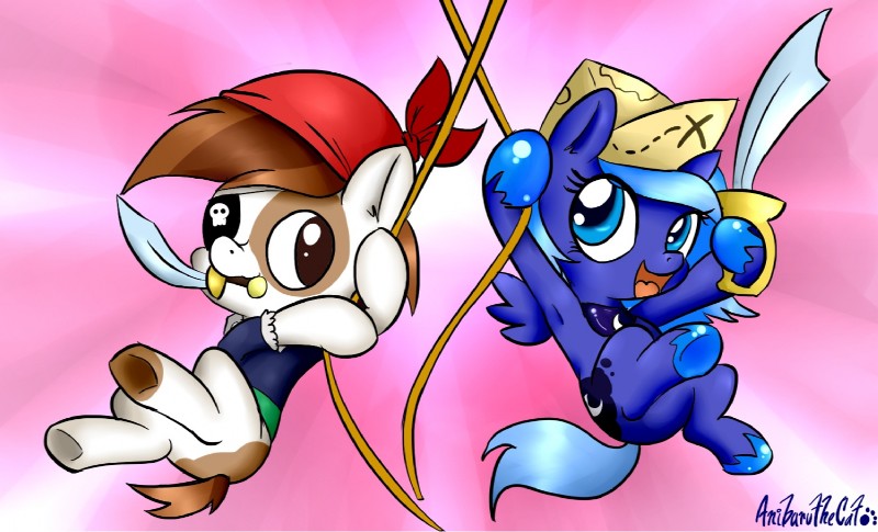 pipsqueak and princess luna (friendship is magic and etc) created by anibaruthecat
