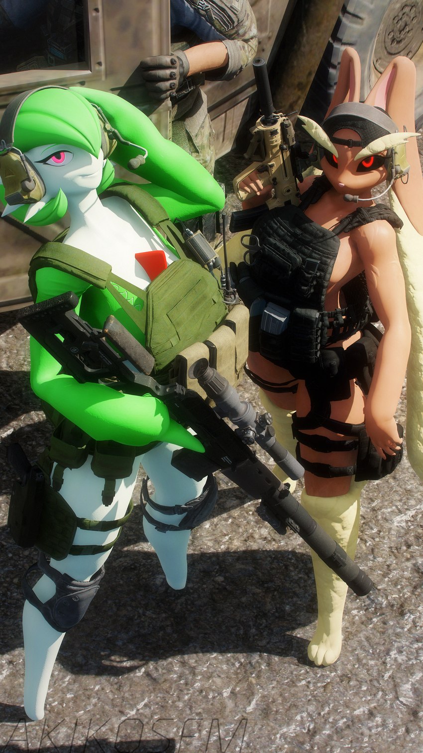 warfare gardevoir and warfare lopunny (warfare machine and etc) created by akikosfm