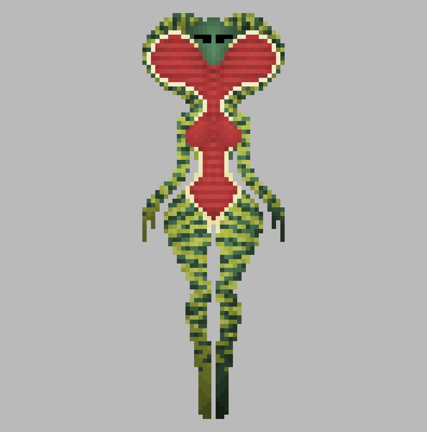 female food fruit melon plant simple_background snake_hood solo watermelon cobramelon mel_(cobramelon) animal_humanoid cobra humanoid hybrid reptile scalie scalie_humanoid snake digital_media_(artwork) pixel_(artwork)