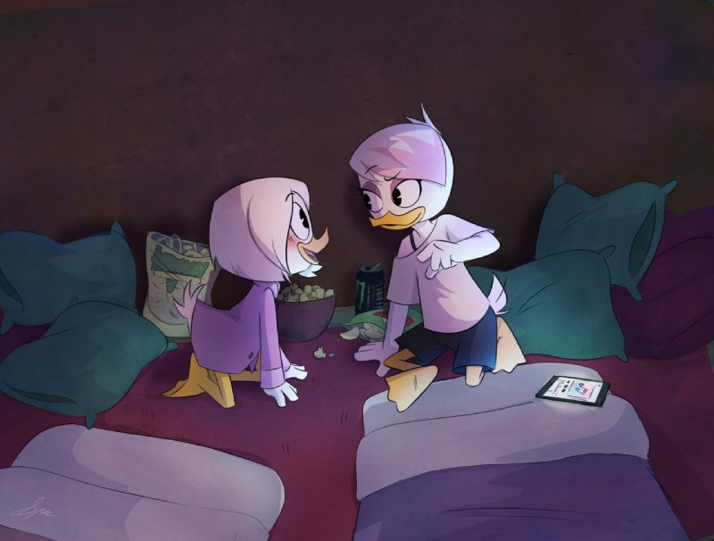 lena and webby vanderquack (ducktales (2017) and etc) created by syrasenturi