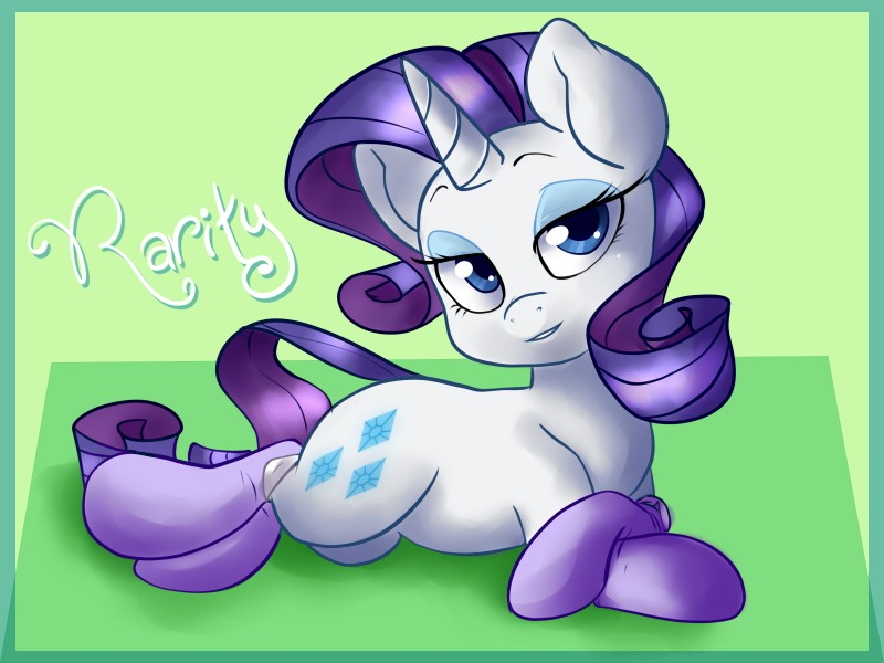 blue_eyes blue_eyeshadow clothing cutie_mark eyeshadow female feral footwear hair horn legwear lying makeup purple_hair socks solo pon3splash friendship_is_magic hasbro my_little_pony mythology rarity_(mlp) equid equine mammal mythological_creature mythological_equine unicorn 2015 4:3 hi_res