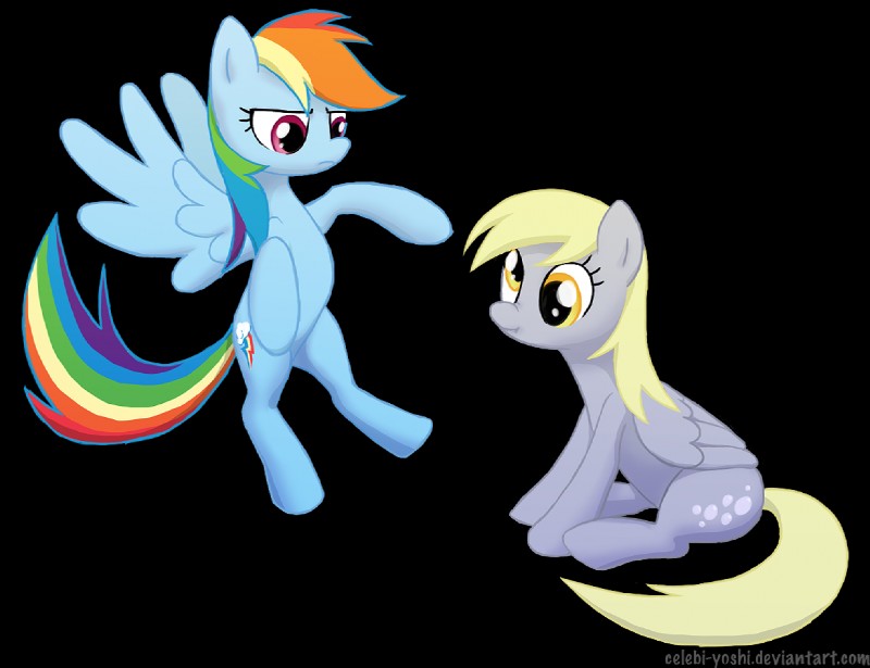 derpy hooves and rainbow dash (friendship is magic and etc) created by celebi-yoshi